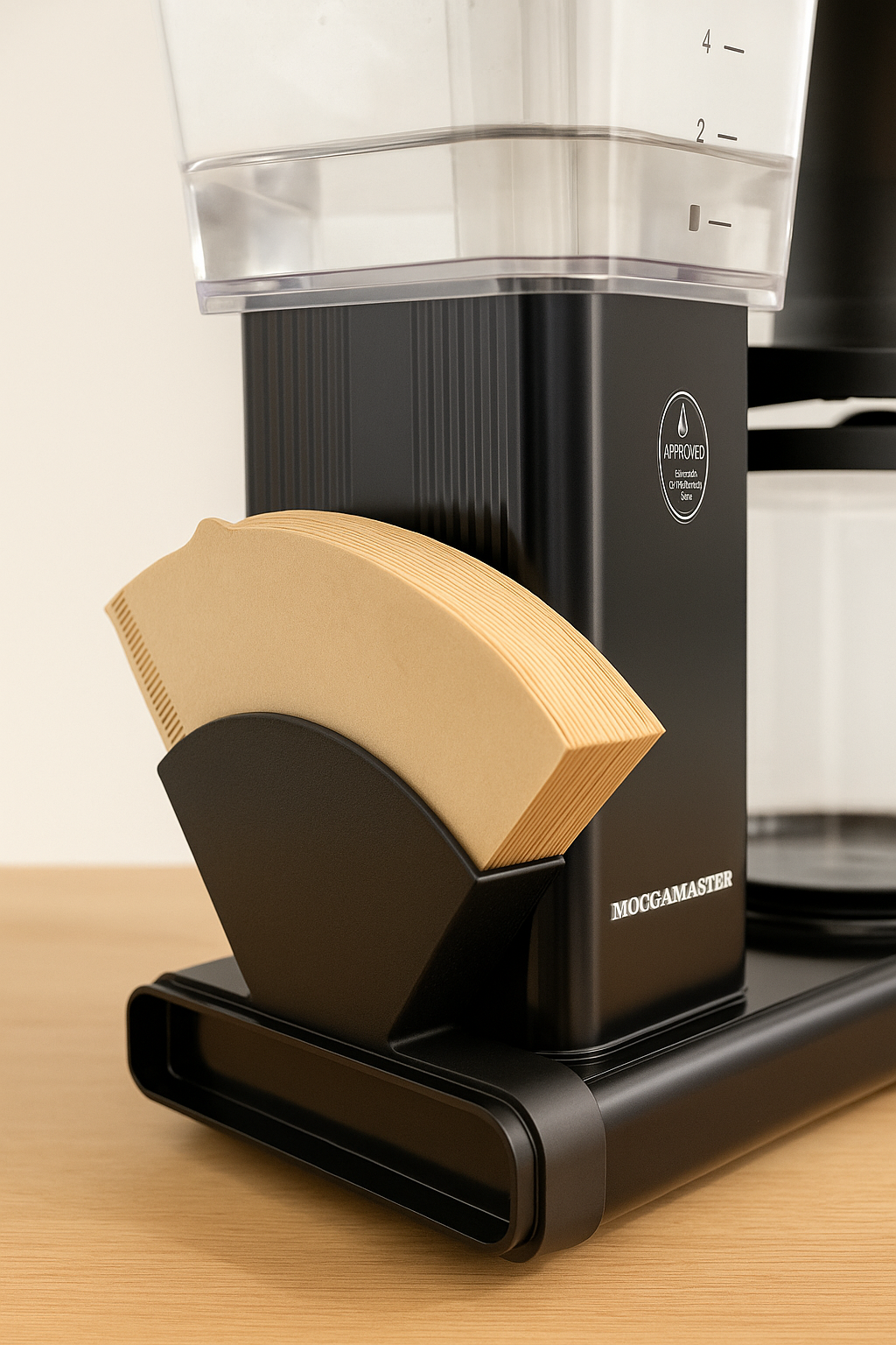 Kaffefilterhållare till Moccamaster – smart och stilren förvaring direkt på bryggaren